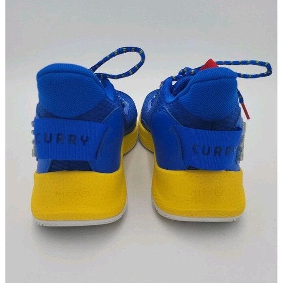 Curry Under Armour Size Mens 8.5 Womens 10 3Z7 Royal Taxi New No Box Yello Logo - Picture 5 of 12